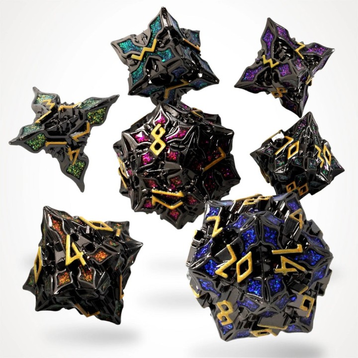 GlassStaff - Dice Set (Metal) - Nocturnal Aether