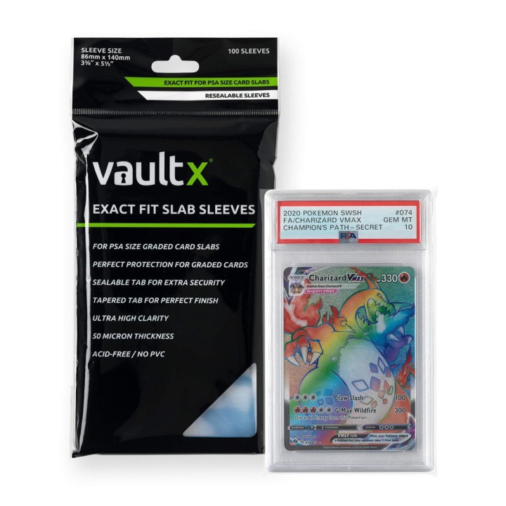 Vault X - Fit Slab Sleeves (Exact) - PSA (100 Sleeves)