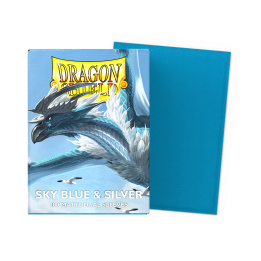 Dragon Shield - Matte Dual Sleeves (Standard) - Sky Blue & Silver (100 Sleeves)