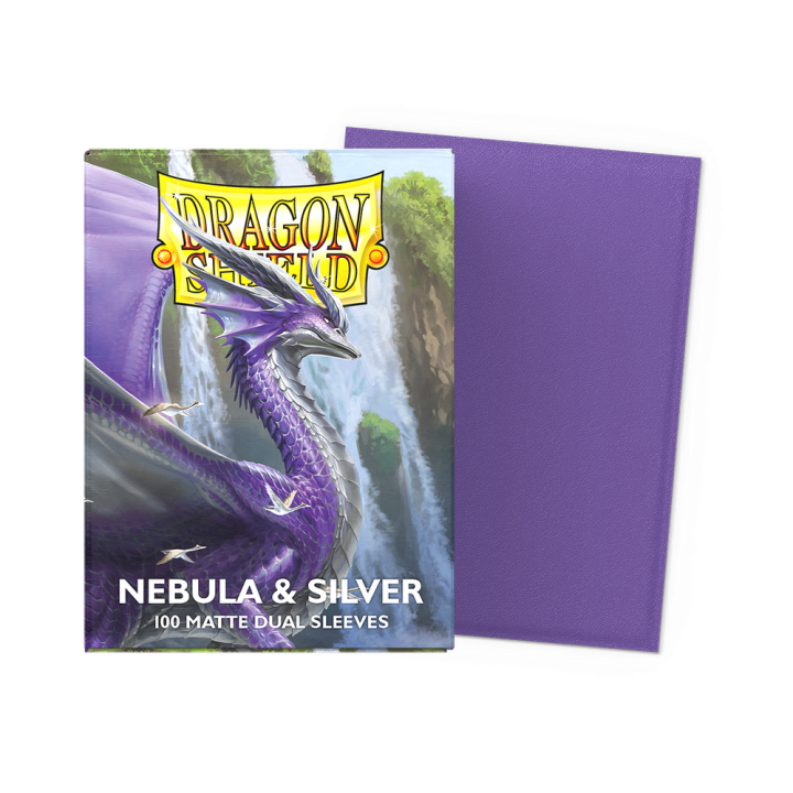 Dragon Shield - Matte Dual Sleeves (Standard) - Nebula & Silver (100 Sleeves)