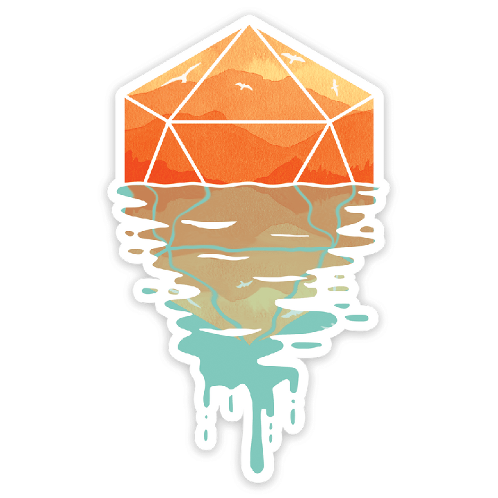 GlassStaff - Sticker - A d20 Sunset