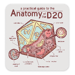 GlassStaff - Sticker - Anatomy of the d20
