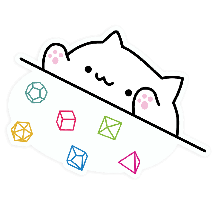 GlassStaff - Sticker - Bongo Dice Cat