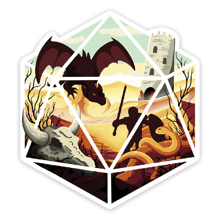 GlassStaff - Sticker - Dragon d20