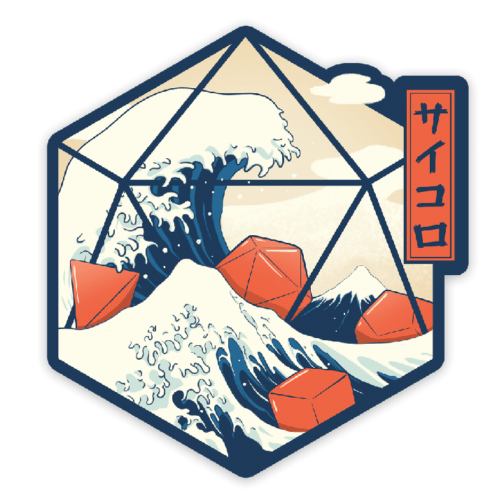GlassStaff - Sticker - Great Wave of Dice