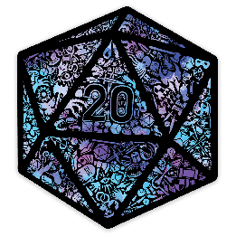 GlassStaff - Sticker - Holographic Mosaic d20
