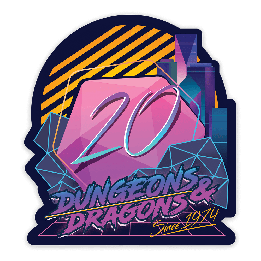 GlassStaff - Sticker - Holographic Retro d20