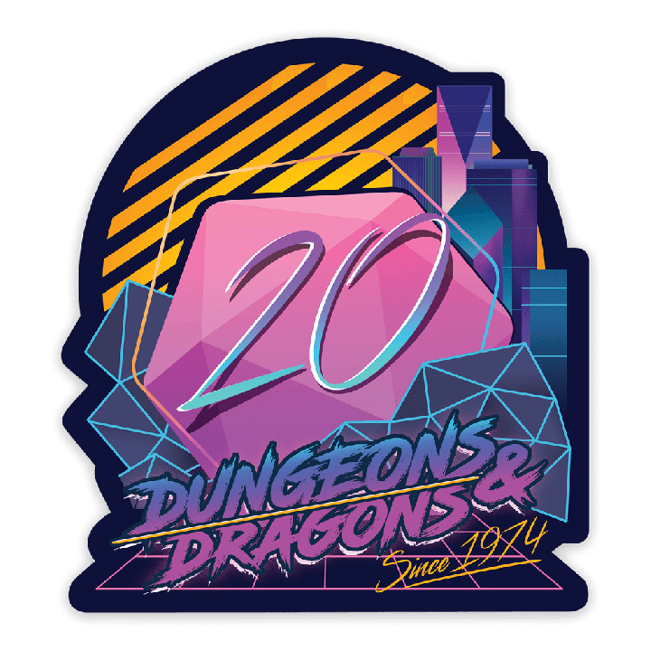 GlassStaff - Sticker - Holographic Retro d20