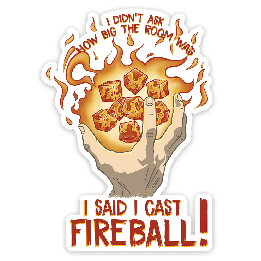 GlassStaff - Sticker - I Cast Fireball