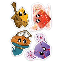 GlassStaff - Sticker - Kawaii Dice Pack 2