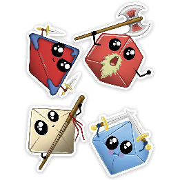 GlassStaff - Sticker - Kawaii Dice Pack 3