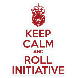 GlassStaff - Sticker - Keep calm & Roll Initiative