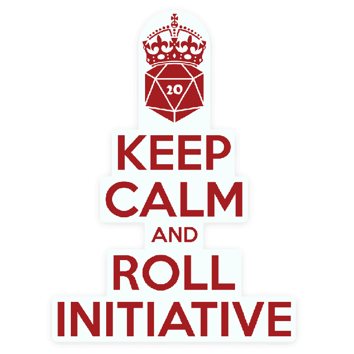GlassStaff - Sticker - Keep calm & Roll Initiative