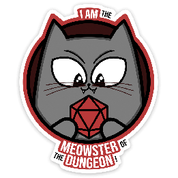 GlassStaff - Sticker - Meowster of the Dungeon