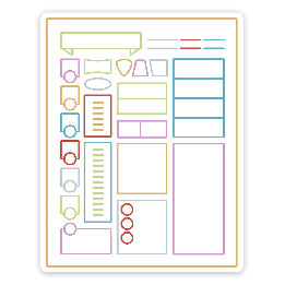 GlassStaff - Sticker - Minimal Character Sheet