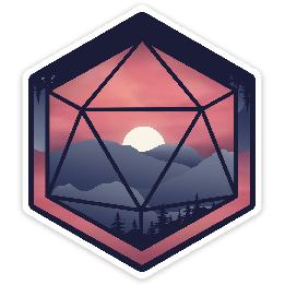 GlassStaff - Sticker - Mountain d20