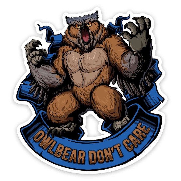 GlassStaff - Sticker - Owlbear Don't Care