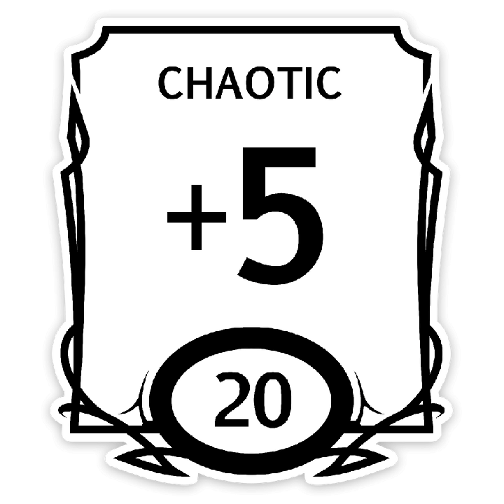 GlassStaff - Sticker - Stat Block Chaotic