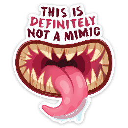 GlassStaff - Sticker - Transparent Not a Mimic