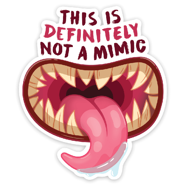 GlassStaff - Sticker - Transparent Not a Mimic