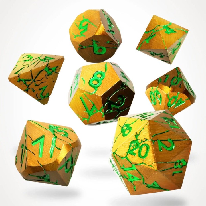 GlassStaff - Dice Set (Metal) - Gorgon Gaze