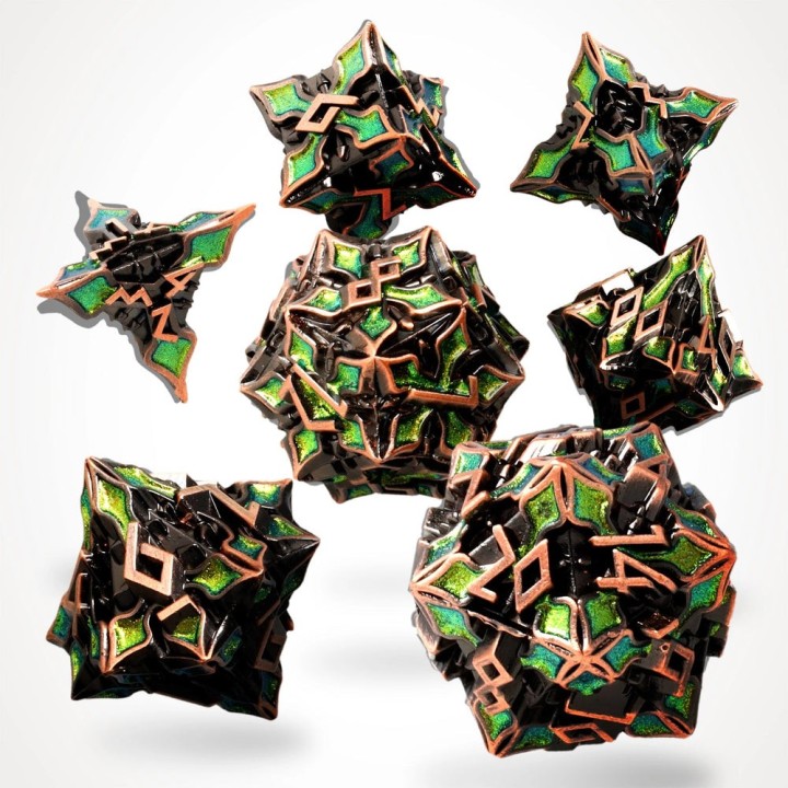 GlassStaff - Dice Set (Metal) - Elfan Woods