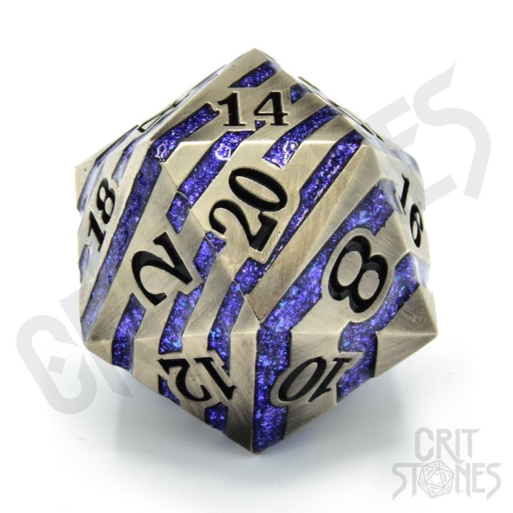GlassStaff - d20 33mm (Metal) - Engraved Elder