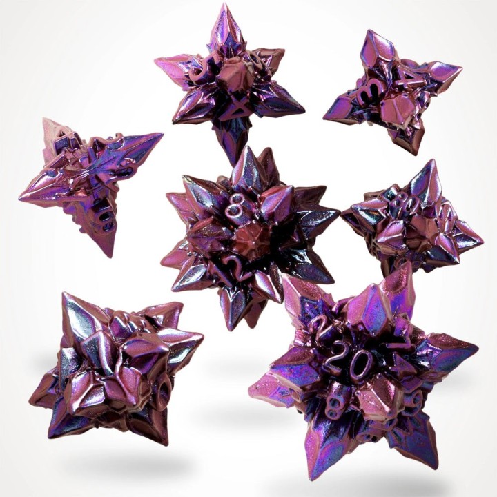 GlassStaff - Dice Set (Metal) - Damson Bane