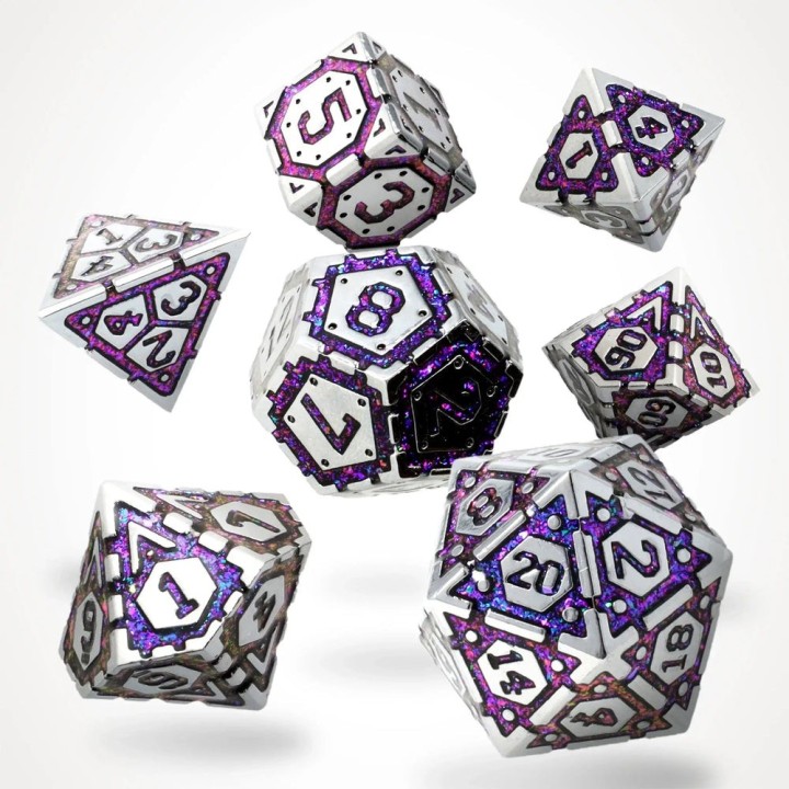 GlassStaff - Dice Set (Metal) - Steelheart