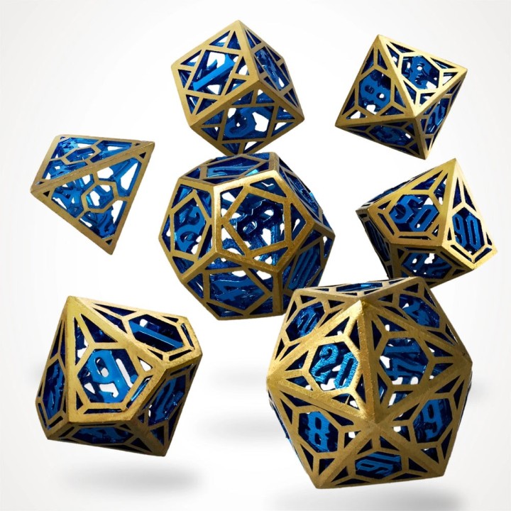 GlassStaff - Dice Set (Metal) - Azure Crown Hollow