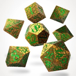GlassStaff - Dice Set (Metal) - Scaleheart Gold