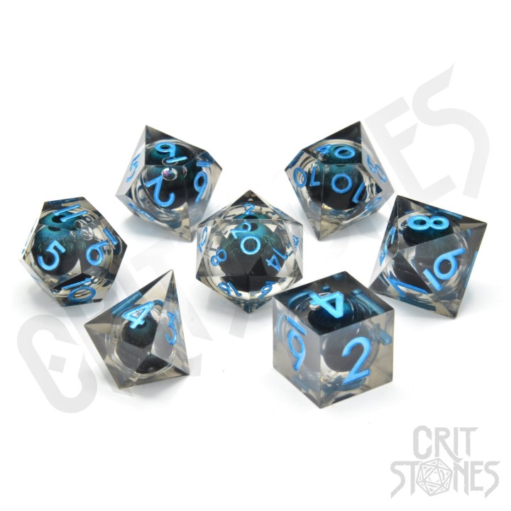 GlassStaff - Dice Set (Floating Eye) - Ice Giant's Gaze