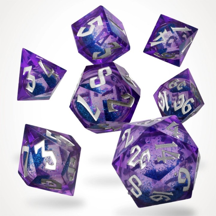 GlassStaff - Dice Set (Liquid Core) - Blue Bane