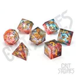 GlassStaff - Dice Set (Liquid Core) - Dusky Dreams