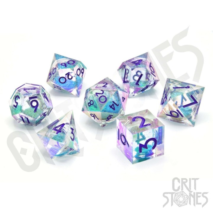 GlassStaff - Dice Set (Liquid Core) - Fantasia Fluid Electroplated