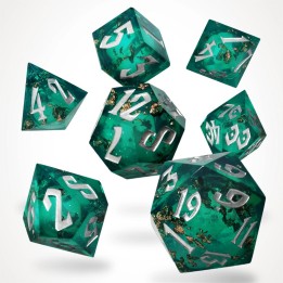 GlassStaff - Dice Set (Liquid Core) - Forest Fountain