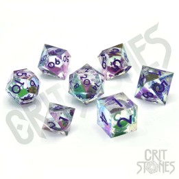 GlassStaff - Dice Set (Liquid Core) - Nightshade Nectar Electroplated