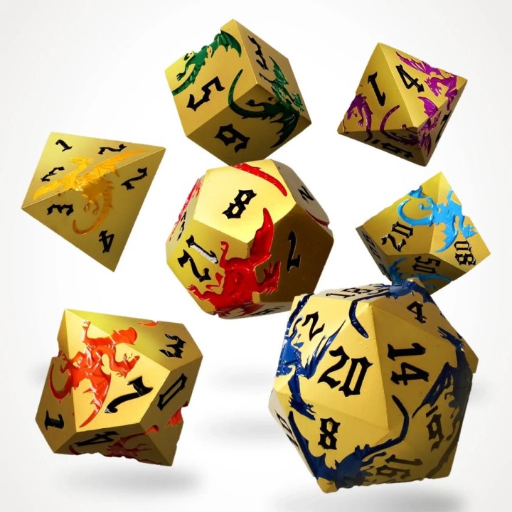 GlassStaff - Dice Set (Metal) - Aurum Ascension