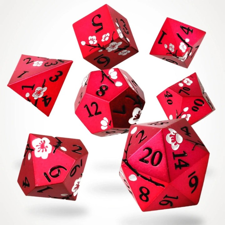 GlassStaff - Dice Set (Metal) - Dawn Blossom