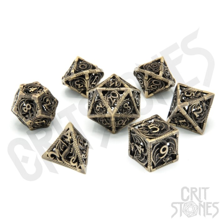 GlassStaff - Dice Set (Metal) - Dragon's Legacy Hollow
