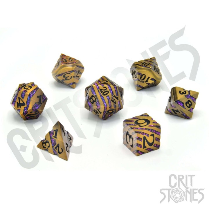 GlassStaff - Dice Set (Metal) - Dwarven Vein