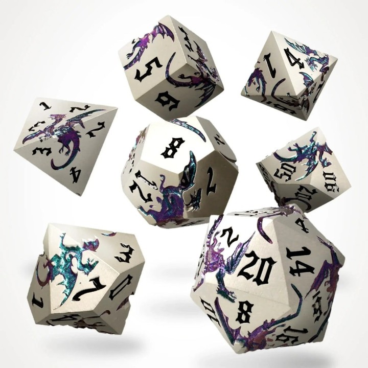 GlassStaff - Dice Set (Metal) - Elderwyrm
