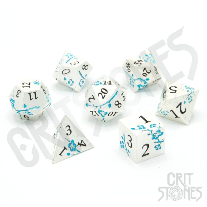 GlassStaff - Dice Set (Metal) - Iris Blossom