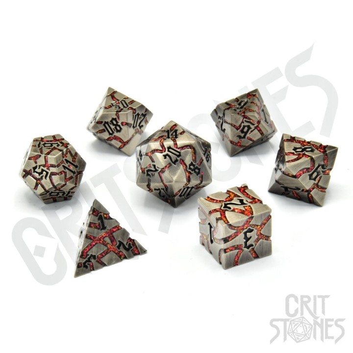 GlassStaff - Dice Set (Metal) - Pyroclasmic