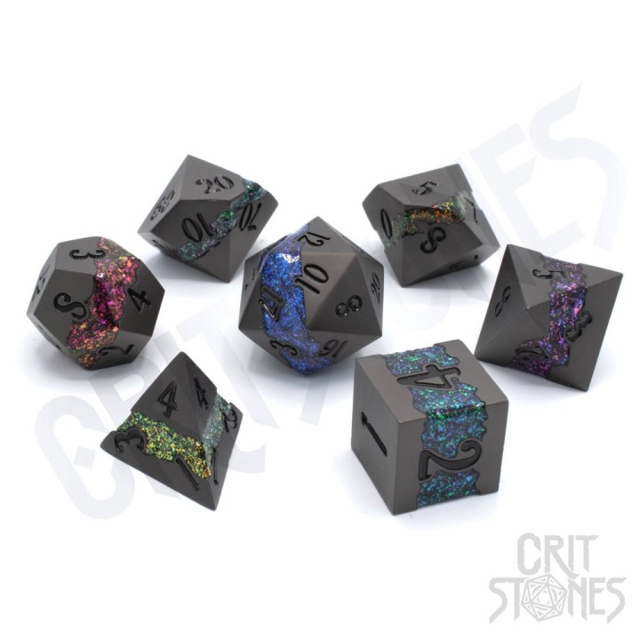 GlassStaff - Dice Set (Metal) - Spectrum Trails