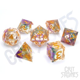 GlassStaff - Dice Set (Resin) - Meadow Bloom Sharp Edge