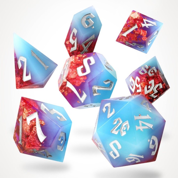 GlassStaff - Dice Set (Resin) - Spring Bliss Sharp Edge