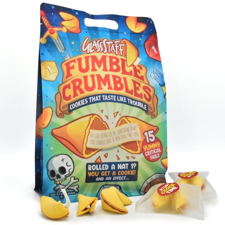GlassStaff - Fumble Crumbles - Critical Fail Cookies - Bag of 15